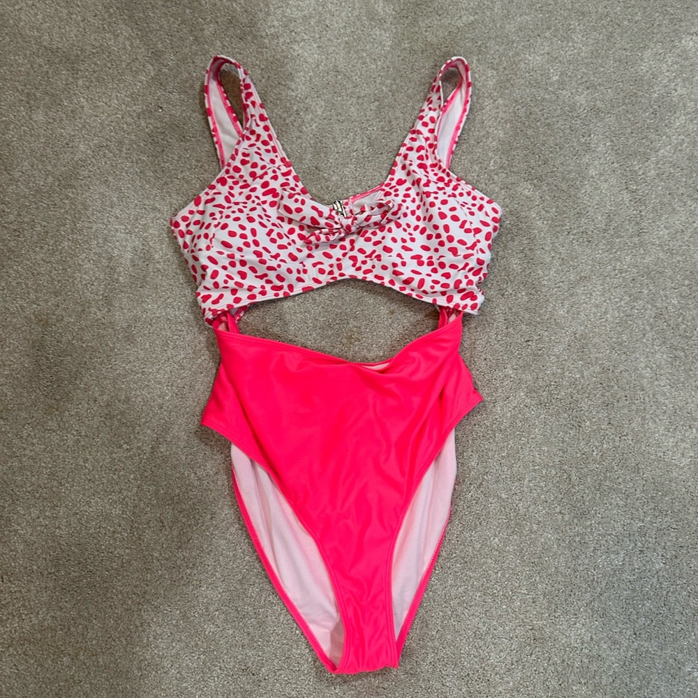 Pink Leopard Print Swimsuit